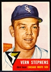 1953 Topps Baseball Hi#- #270 Vern Stephens, White Sox- SP