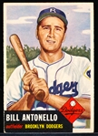 1953 Topps Baseball Hi#- #272 Bill Antonello, Dodgers- SP