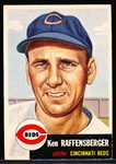1953 Topps Baseball Hi#- #276 Ken Raffensberger, Reds- SP