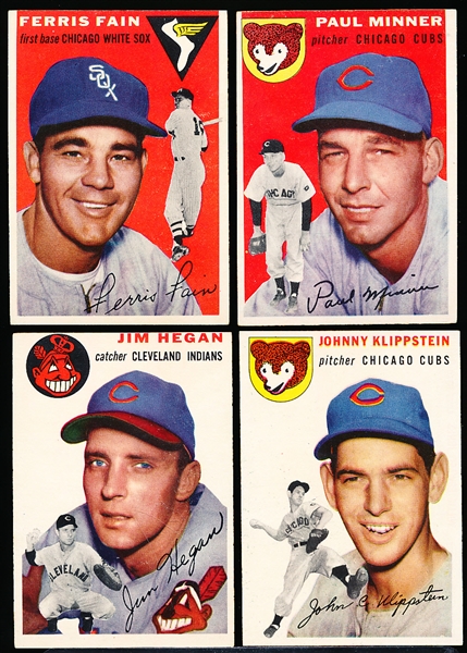 1954 Topps Baseball- 4 Diff