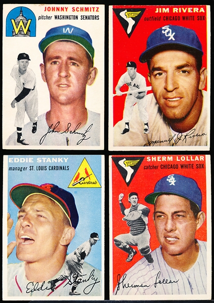 1954 Topps Baseball- 4 Diff