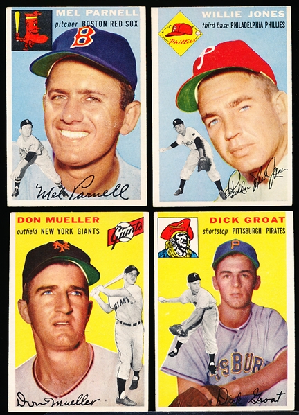 1954 Topps Baseball- 4 Diff