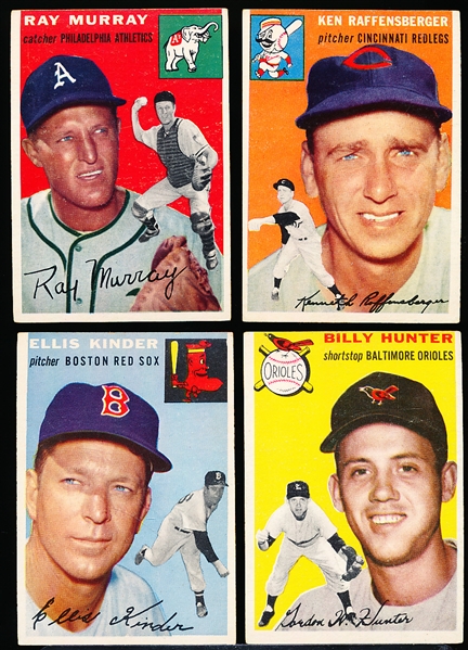 1954 Topps Baseball- 4 Diff