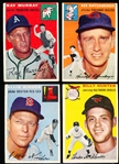 1954 Topps Baseball- 4 Diff