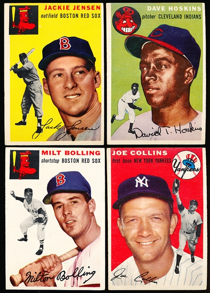 1954 Topps Baseball- 4 Diff