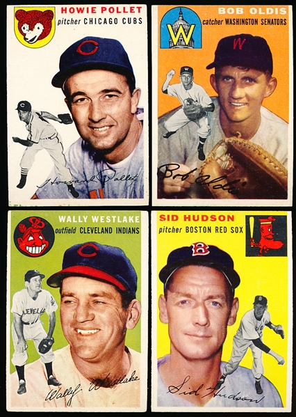 1954 Topps Baseball- 4 Diff