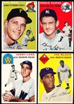 1954 Topps Baseball- 4 Diff