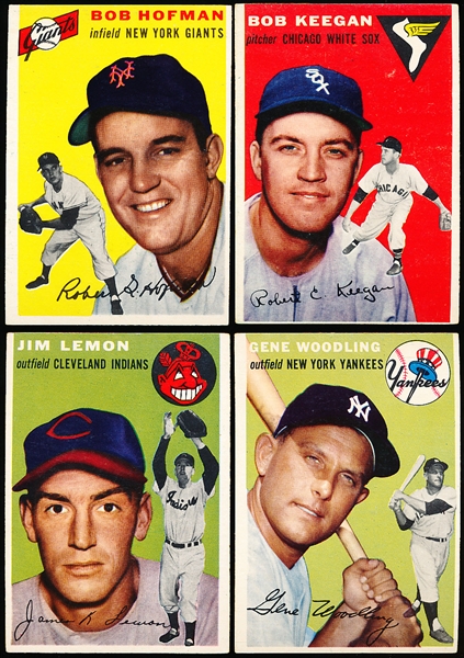 1954 Topps Baseball- 4 Diff