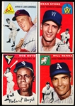 1954 Topps Baseball- 4 Diff