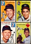1954 Topps Baseball- 4 Diff