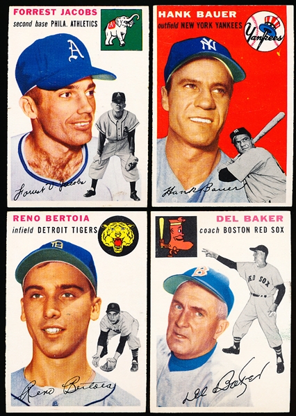1954 Topps Baseball- 4 Diff
