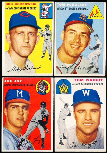 1954 Topps Baseball- 4 Diff