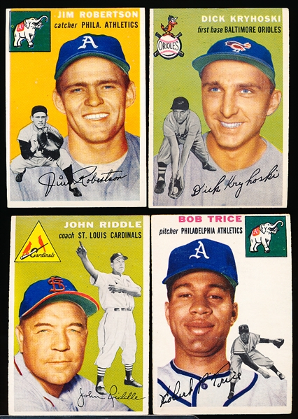 1954 Topps Baseball- 4 Diff
