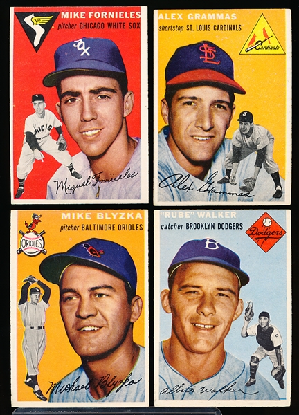 1954 Topps Baseball- 4 Diff