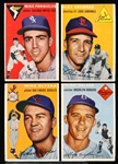 1954 Topps Baseball- 4 Diff