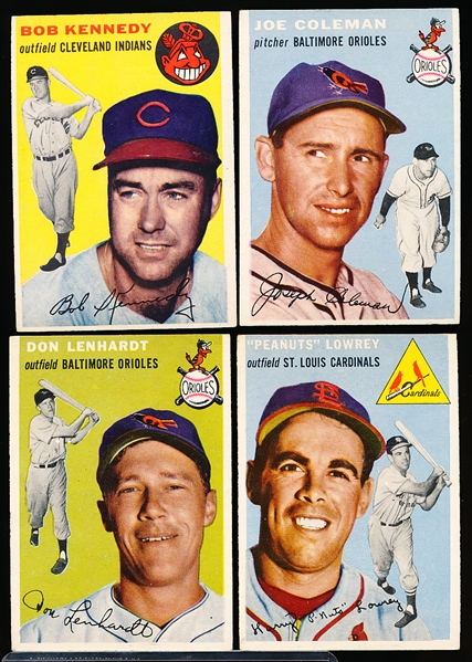 1954 Topps Baseball- 4 Diff