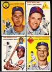1954 Topps Baseball- 4 Diff