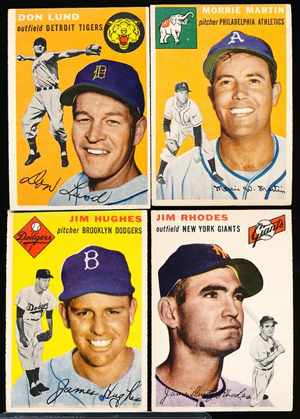 1954 Topps Baseball- 4 Diff