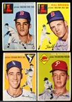 1954 Topps Baseball- 4 Diff