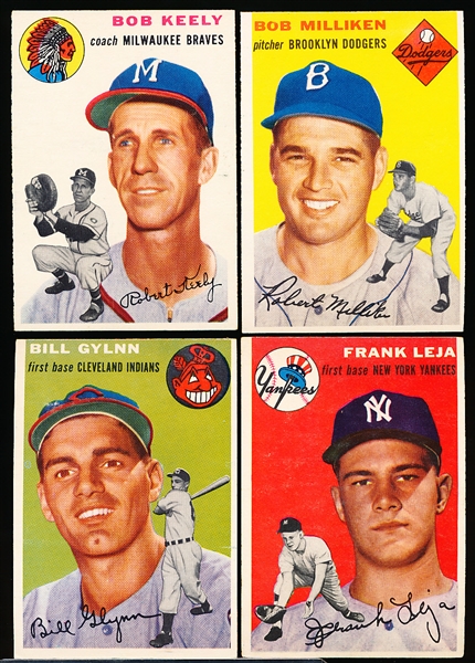 1954 Topps Baseball- 4 Diff