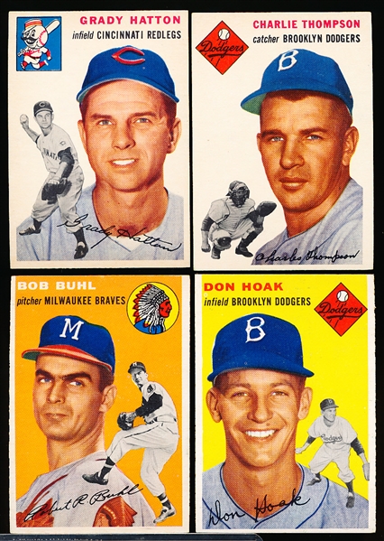1954 Topps Baseball- 4 Diff