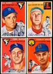 1954 Topps Baseball- 4 Diff