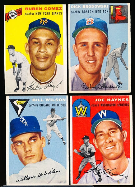 1954 Topps Baseball- 4 Diff