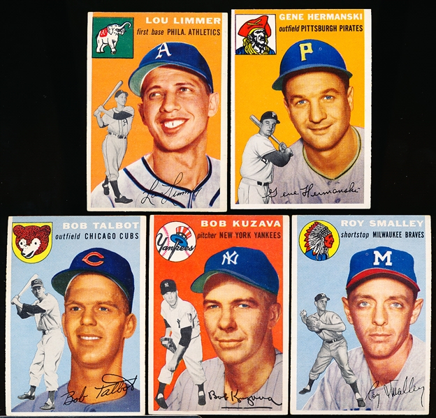 1954 Topps Baseball- 5 Diff
