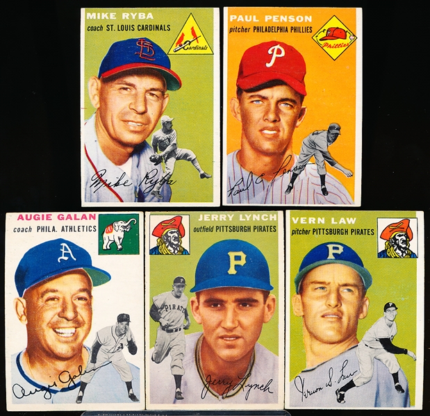 1954 Topps Baseball- 5 Diff