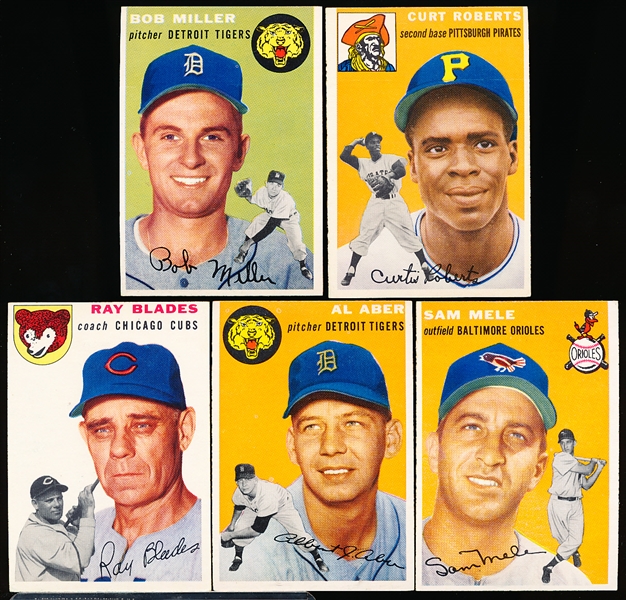 1954 Topps Baseball- 5 Diff