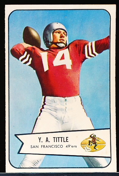 1954 Bowman Fb- #42 Y.A. Tittle, 49ers