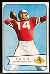 1954 Bowman Fb- #42 Y.A. Tittle, 49ers