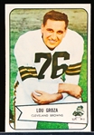 1954 Bowman Fb- #52 Lou Groza, Browns
