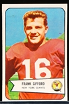 1954 Bowman Fb- #55 Frank Gifford, Giants