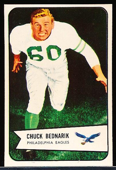1954 Bowman Fb- #57 Chuck Bednarik, Eagles- Hall of Famer! 