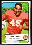 1954 Bowman Fb- #102 Em Tunnell , Giants- “Tunnell” on Front with Second “L” Lighter Print