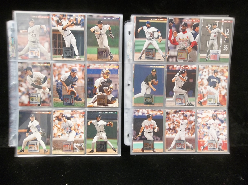 1996 Donruss Baseball Complete Set of 550 in Pages with 16 Diff. “Press Proofs”