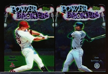 1999 Topps Baseball- “Power Brokers” Complete Die-Cut Insert Set of 20