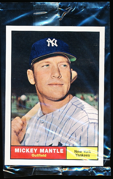 2006 Topps Bazooka Baseball Jumbo 3-1/4” x 4-1/2” 1961 Mickey Mantle