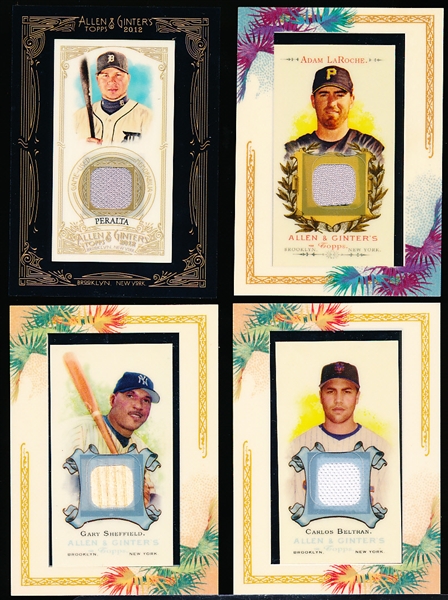2006-’12 Topps Allen & Ginter Bb- “Mini Framed Relics” Inserts- 4 Diff.