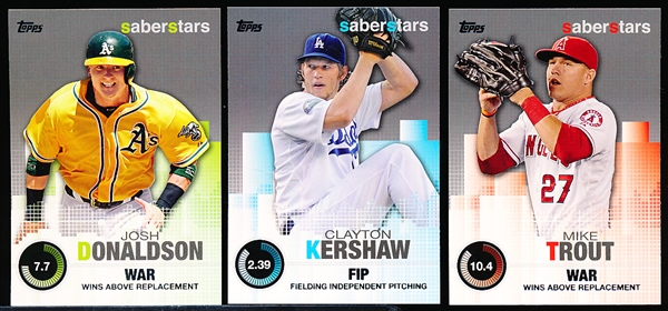 2014 Topps Baseball- “Saber Stars” Complete Insert Set of 25