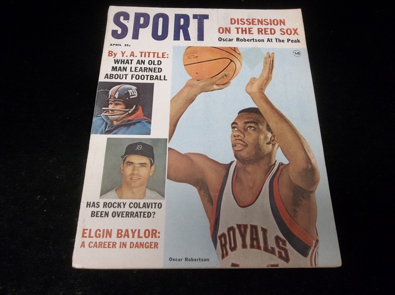 April 1964 Sport Magazine- Oscar Robertson (Main Photo), Y.A. Tittle, & Colavito Cover
