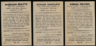 1953 Bowman “Television & Radio Stars of the National Broadcasting Co.” (R701-15)- 8 Diff.