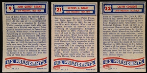 1956 Topps “U.S. Presidents” (R714-23)- 21 Asst.