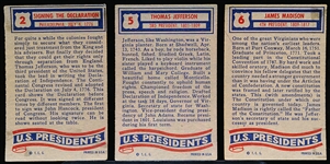 1956 Topps “U.S. Presidents” (R714-23)- 20 Asst.