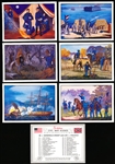1986 De-Lish-Us Potato Chips “Civil War Scenes” Complete Set of 36 with Business Ad Card!