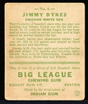 1933 Goudey Baseball- #6 Jimmy Dykes, White Sox