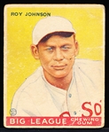 1933 Goudey Baseball- #8 Roy Johnson, Red Sox