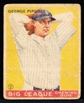 1933 Goudey Baseball- #12 George Pipgrass, Yankees