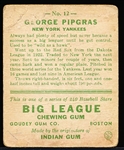 1933 Goudey Baseball- #12 George Pipgrass, Yankees